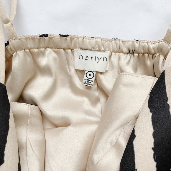 Silky Tan & Black Stripe Sundress - Picture 3 of 10